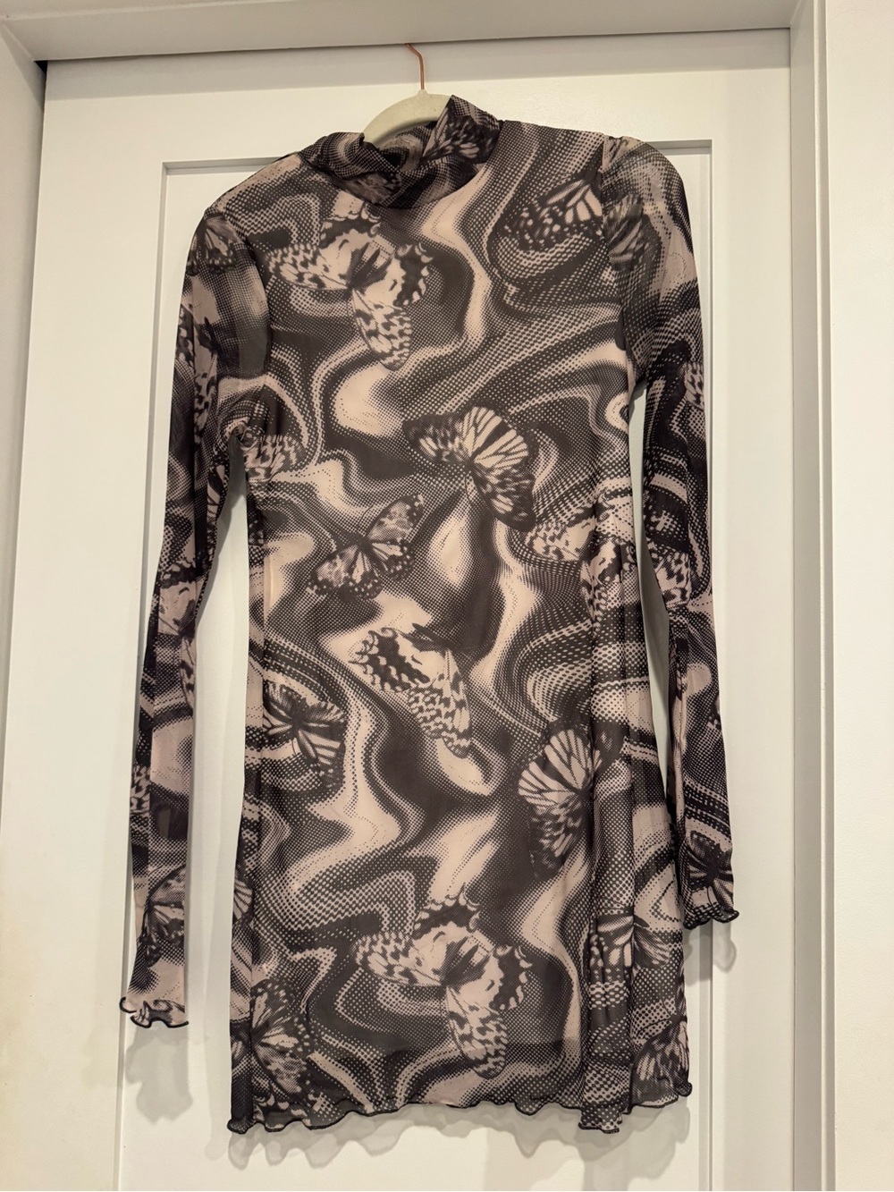 Urban Outfitters Alessia Mock Neck Mini Dress